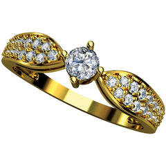 14K Hallmarked Gold | Natural Diamond Ladies Ring 4LRAA095