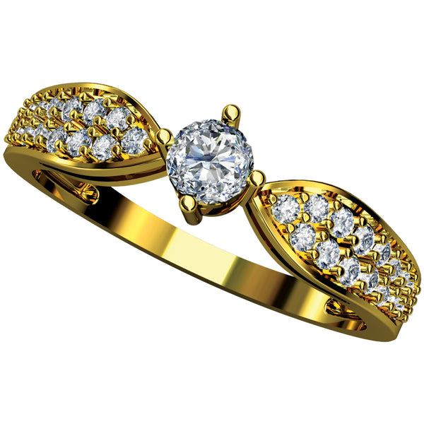 14K Hallmarked Gold | Natural Diamond Ladies Ring 4LRAA095