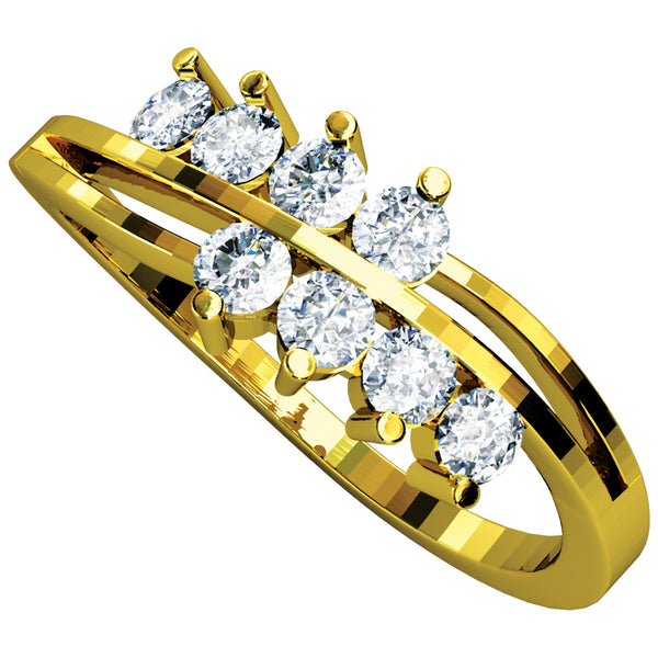 14K Hallmarked Gold | Natural Diamond Ladies Ring 4LRAA133