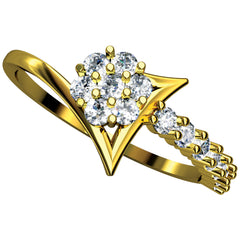 14K Hallmarked Gold | Natural Diamond Ladies Ring 4LRAA156