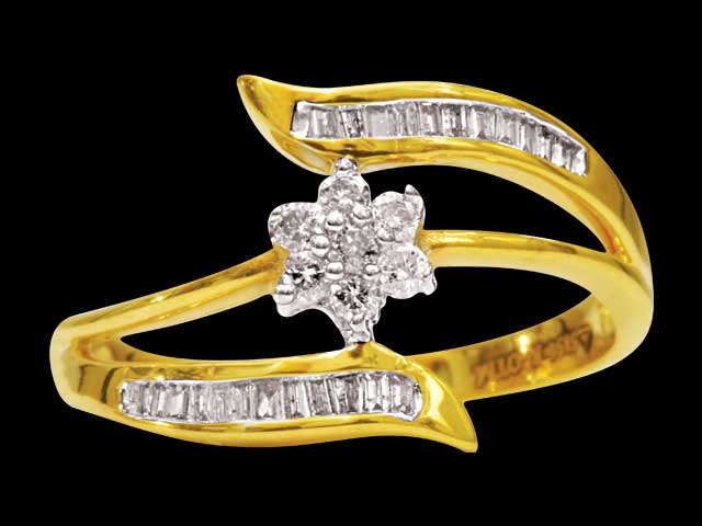 14K Hallmarked Gold | Natural Diamond Ladies Ring 4LRAA258