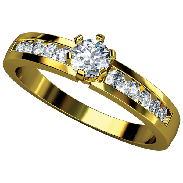 14K Hallmarked Gold | Natural Diamond Ladies Ring 4LRAA337