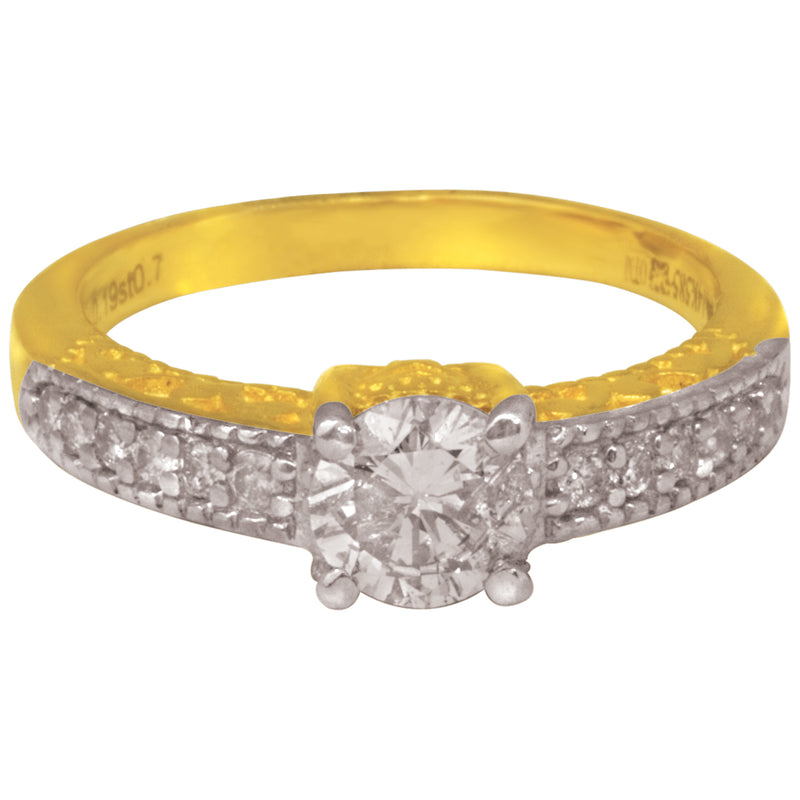 14K Hallmarked Gold | Natural Diamond Ladies Ring 4LRAA358