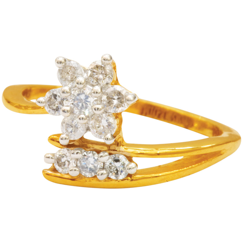 14K Hallmarked Gold | Natural Diamond Ladies Ring 4LRAA599