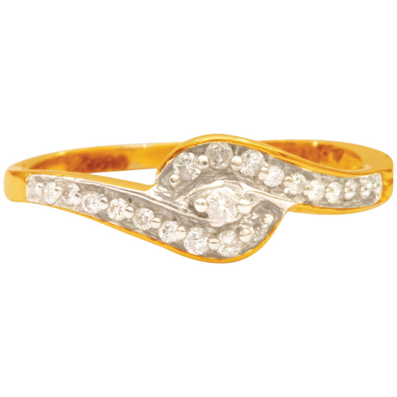 14K Hallmarked Gold | Natural Diamond Ladies Ring 4LRAA601