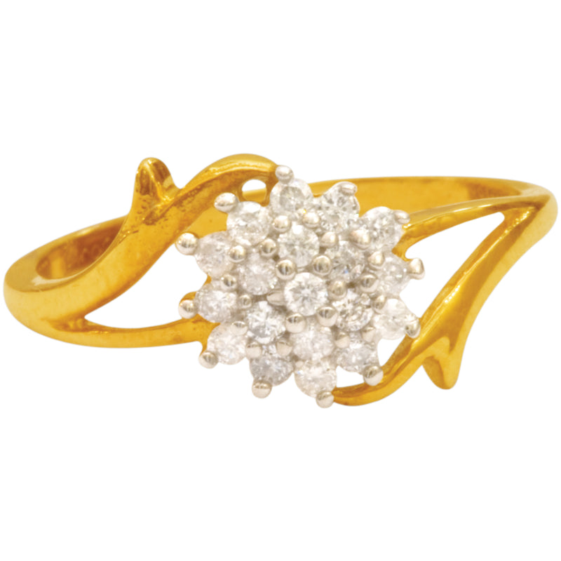 14K Hallmarked Gold | Natural Diamond Ladies Ring 4LRAA610