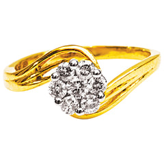 14K Hallmarked Gold | Natural Diamond Ladies Ring 4LRAA716