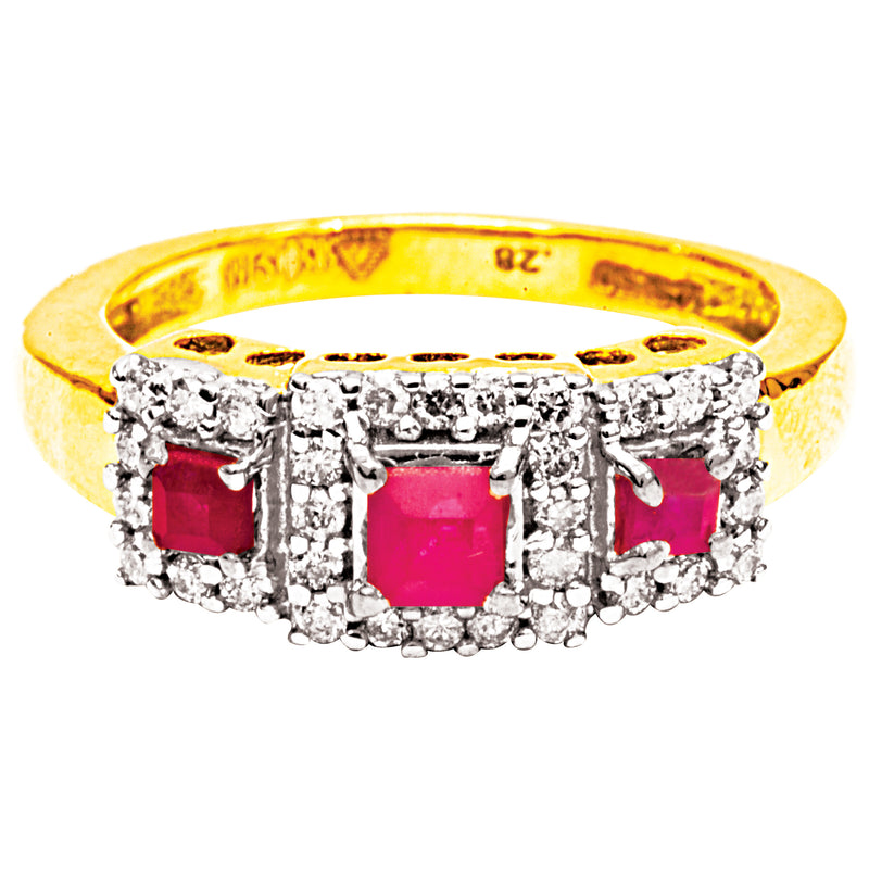 14K Hallmarked Gold | Natural Diamond Ladies Ring 4LRAA726
