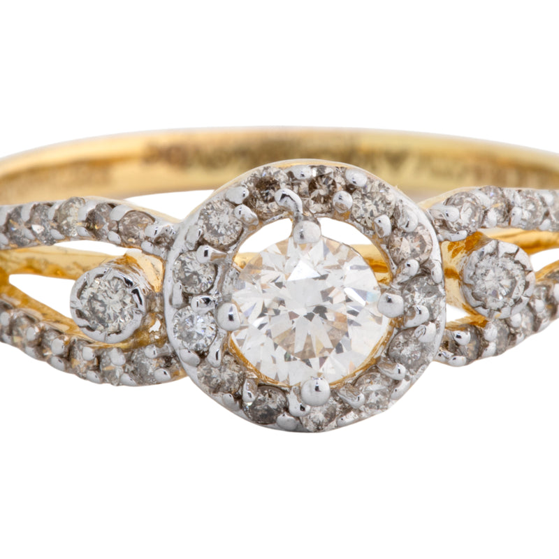 14K Hallmarked Gold | Natural Diamond Ladies Ring 4LRAA792