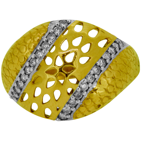 14K Hallmarked Gold | Natural Diamond Ladies Ring 4LRAB111