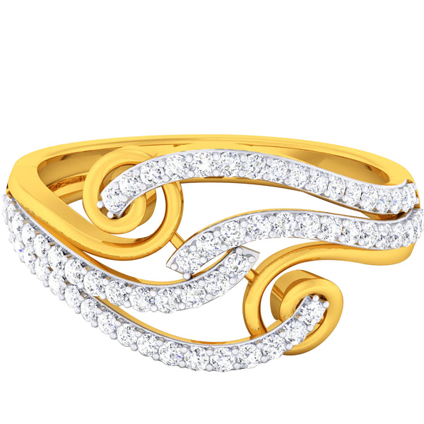 14K Hallmarked Gold | Natural Diamond Ladies Ring 4LRAB189