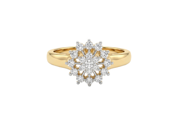 18K Hallmarked Gold | Natural Diamond Ladies Ring LRD331