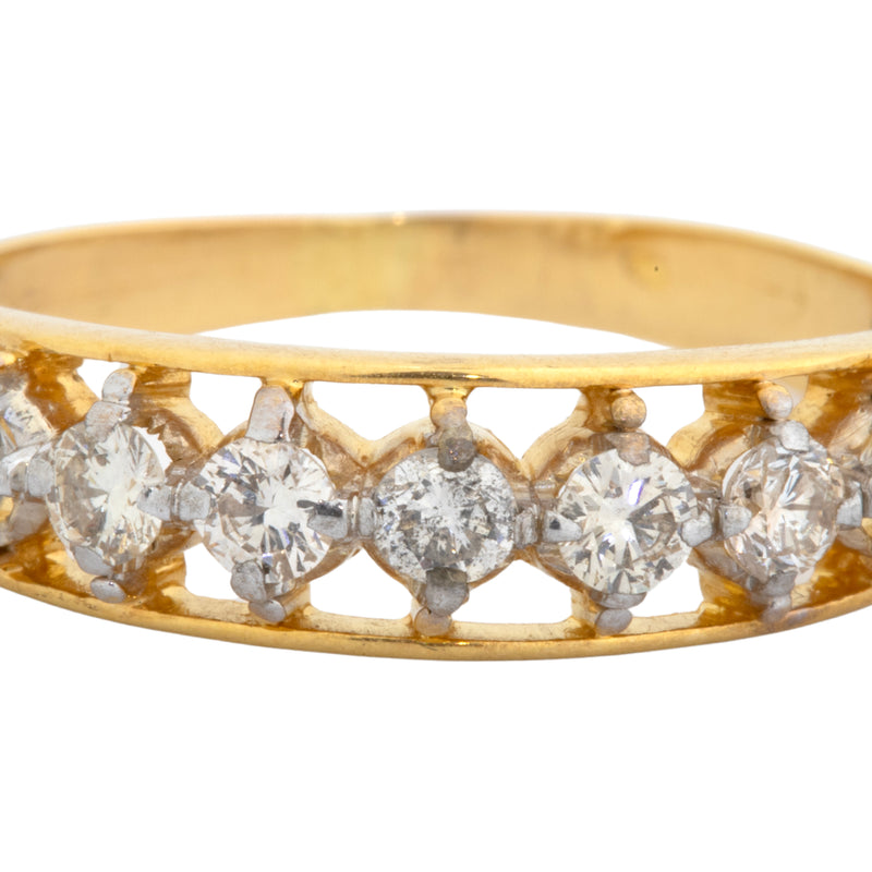 18K Hallmarked Gold | Natural Diamond Ladies Ring LRK328