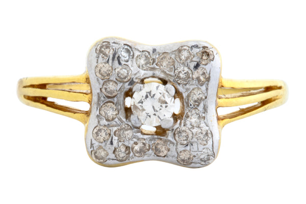 18K Hallmarked Gold | Natural Diamond Ladies Ring LRL309