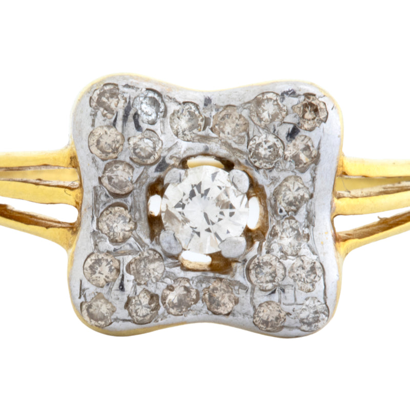 18K Hallmarked Gold | Natural Diamond Ladies Ring LRL309