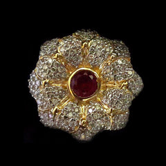 14K Hallmarked Gold | Natural Diamond Ladies Ring 4LRS344
