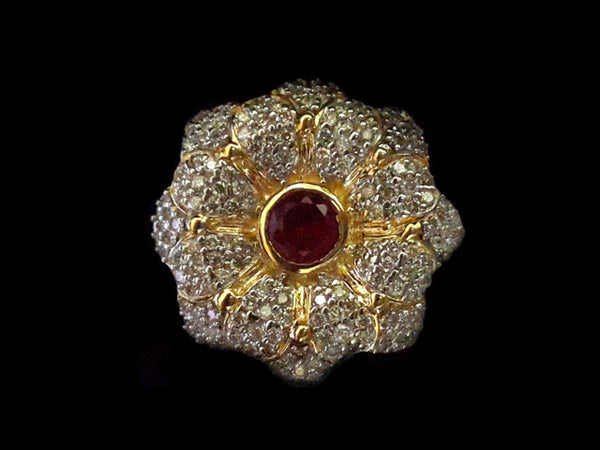 14K Hallmarked Gold | Natural Diamond Ladies Ring 4LRS344