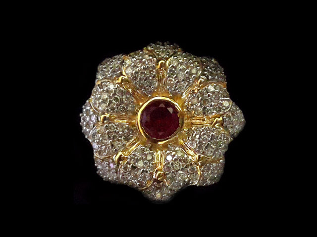 14K Hallmarked Gold | Natural Diamond Ladies Ring 4LRS344