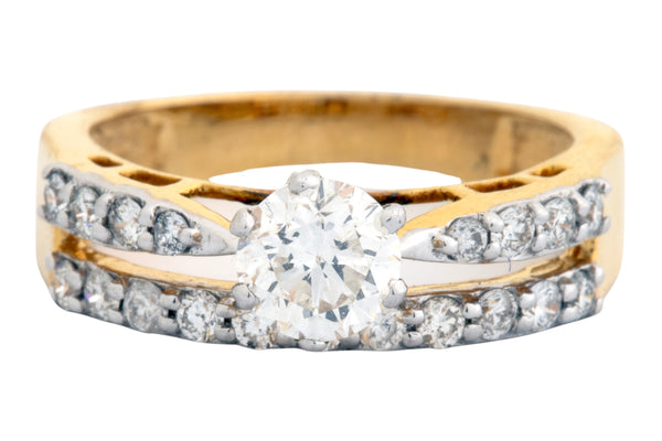 14K Hallmarked Gold | Natural Diamond Ladies Ring 4LRSJ004