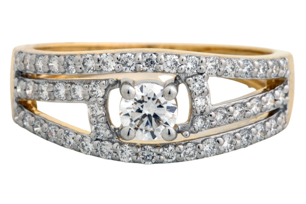 14K Hallmarked Gold | Natural Diamond Ladies Ring 4LRSJ019
