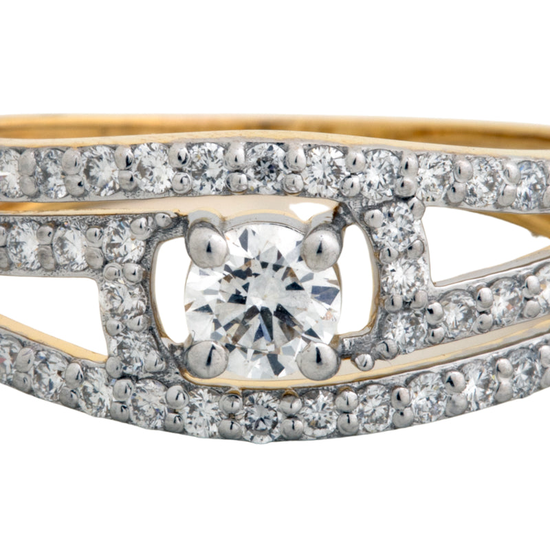 14K Hallmarked Gold | Natural Diamond Ladies Ring 4LRSJ019