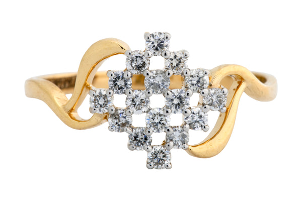 14K Hallmarked Gold | Natural Diamond Ladies Ring 4LRSJ028