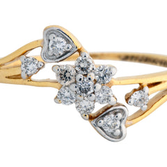 14K Hallmarked Gold | Natural Diamond Ladies Ring 4LRSJ037