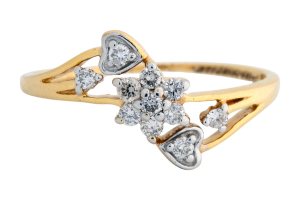 14K Hallmarked Gold | Natural Diamond Ladies Ring 4LRSJ037