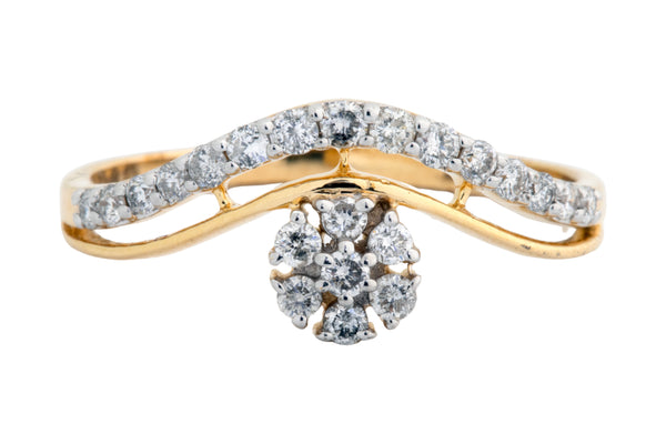 14K Hallmarked Gold | Natural Diamond Ladies Ring 4LRSJ043