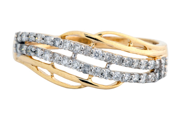 14K Hallmarked Gold | Natural Diamond Ladies Ring 4LRSJ068