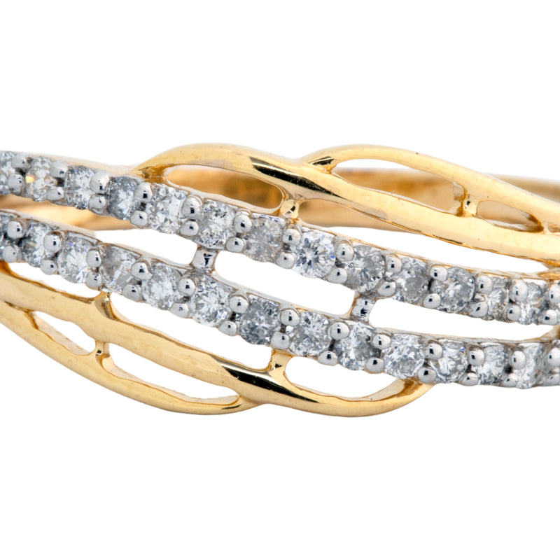 14K Hallmarked Gold | Natural Diamond Ladies Ring 4LRSJ068