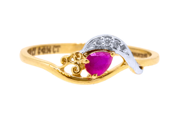 14K Hallmarked Gold | Natural Diamond Ladies Ring 4LRSJ077