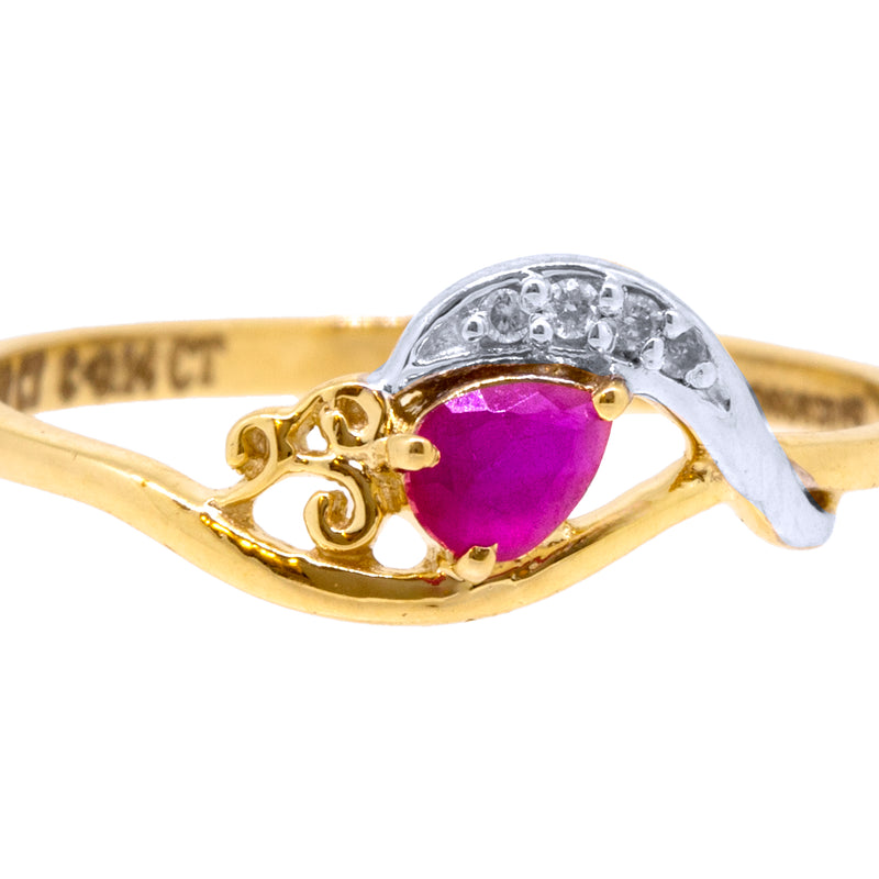 14K Hallmarked Gold | Natural Diamond Ladies Ring 4LRSJ077