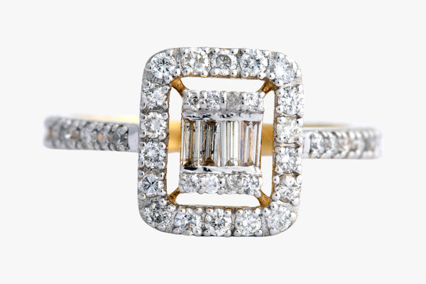 14K Hallmarked Gold | Natural Diamond Ladies Ring 4LRSJ097