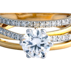14K Hallmarked Gold | Lab Grown Diamond Ladies Ring 4LRSJ1022