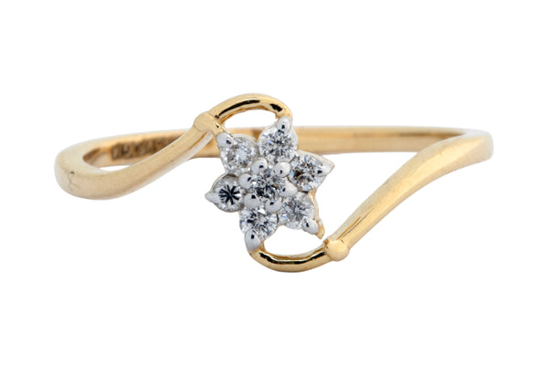 14K Hallmarked Gold | Natural Diamond Ladies Ring 4LRSJ107
