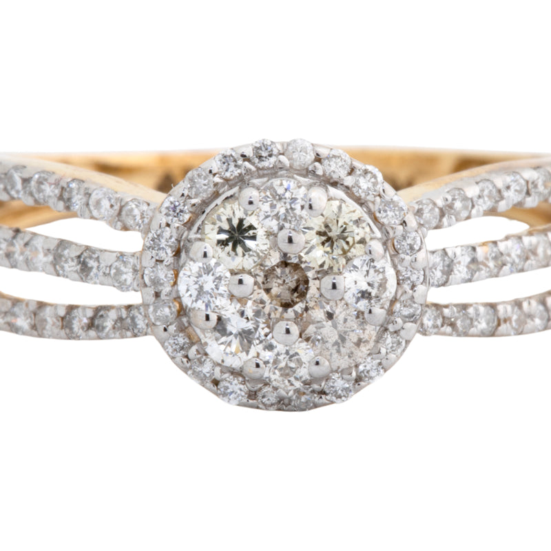 14K Hallmarked Gold | Natural Diamond Ladies Ring 4LRSJ114