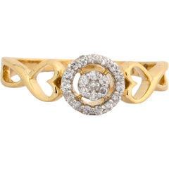14K Hallmarked Gold | Natural Diamond Ladies Ring 4LRSJ134