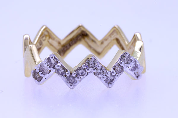 14K Hallmarked Gold | Natural Diamond Ladies Ring 4LRSJ169