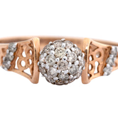 14K Hallmarked Gold | Natural Diamond Ladies Ring 4LRSJ367