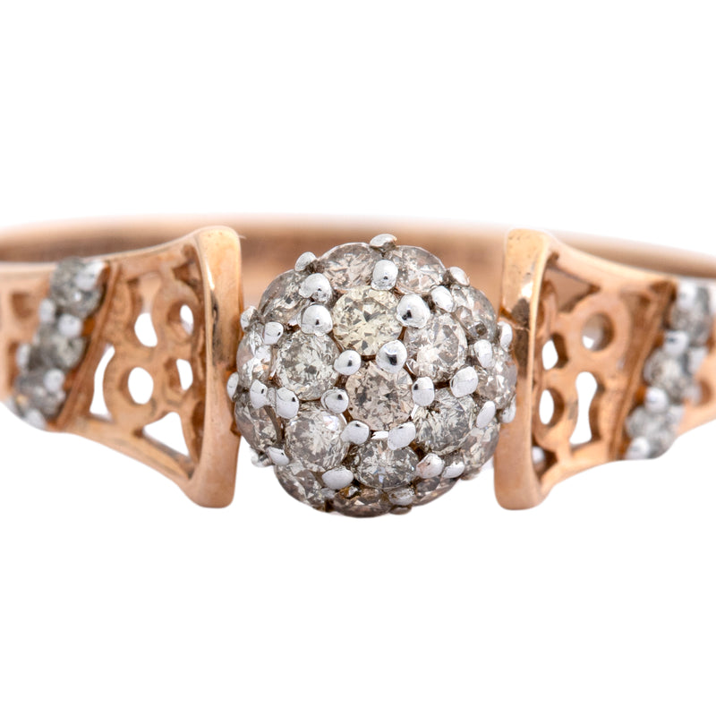 14K Hallmarked Gold | Natural Diamond Ladies Ring 4LRSJ367