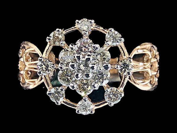 14K Hallmarked Gold | Natural Diamond Ladies Ring 4LRSJ394