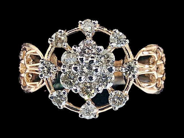 14K Hallmarked Gold | Natural Diamond Ladies Ring 4LRSJ394