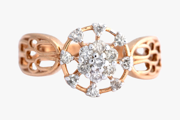 14K Hallmarked Gold | Natural Diamond Ladies Ring 4LRSJ394