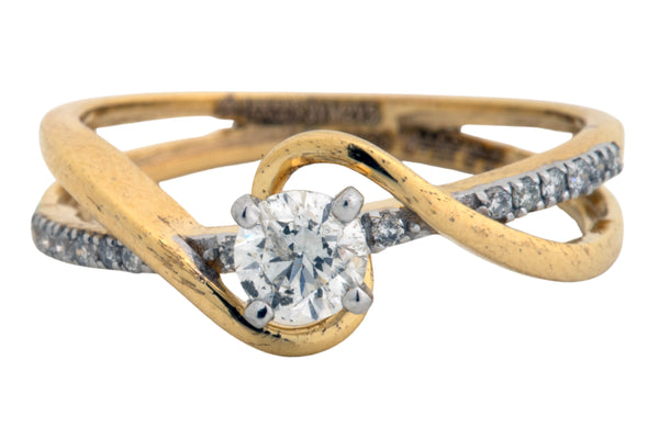 14K Hallmarked Gold | Natural Diamond Ladies Ring 4LRSJ450