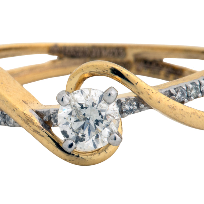 14K Hallmarked Gold | Natural Diamond Ladies Ring 4LRSJ450
