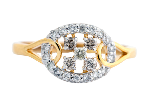 14K Hallmarked Gold | Natural Diamond Ladies Ring 4LRSJ537