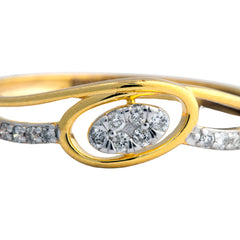14K Hallmarked Gold | Natural Diamond Ladies Ring 4LRSJ574