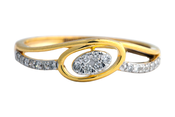 14K Hallmarked Gold | Natural Diamond Ladies Ring 4LRSJ574