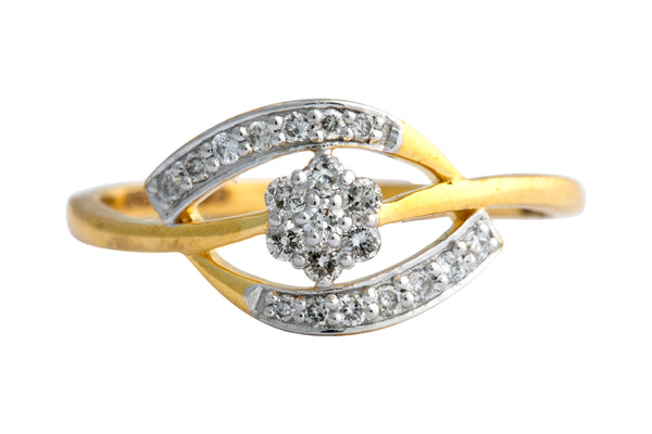 14K Hallmarked Gold | Natural Diamond Ladies Ring 4LRSJ585